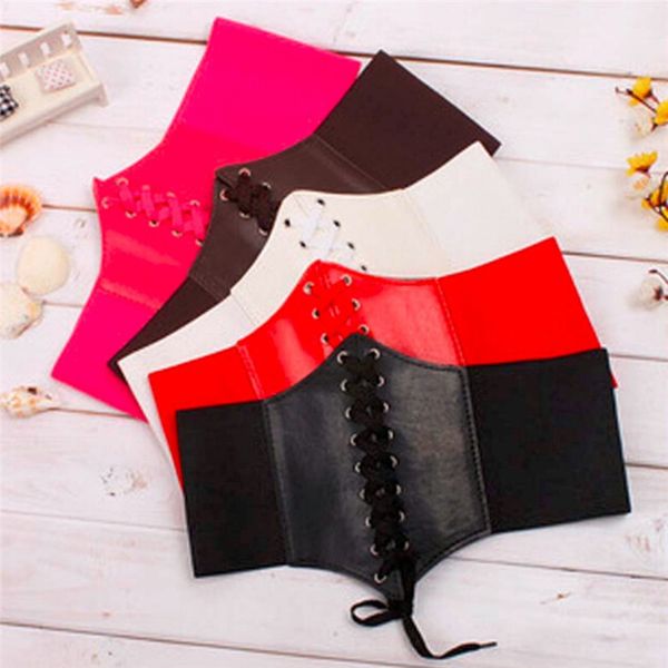 black fashion cool women pu leather tight corset tie girls elastic extra wide high waist slimming belt let ladies look thinner, Black;brown
black fashion cool women pu leather tight corset tie girls elastic extra wide high waist slimming belt let ladies look thinner, Black;brown