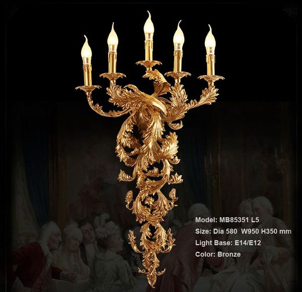 vintage wall light candle luxurious bronze copper wall lamp for l villa bedroom bracket lighting wall sconces lights fast shipping
vintage wall light candle luxurious bronze copper wall lamp for l villa bedroom bracket lighting wall sconces lights fast shipping