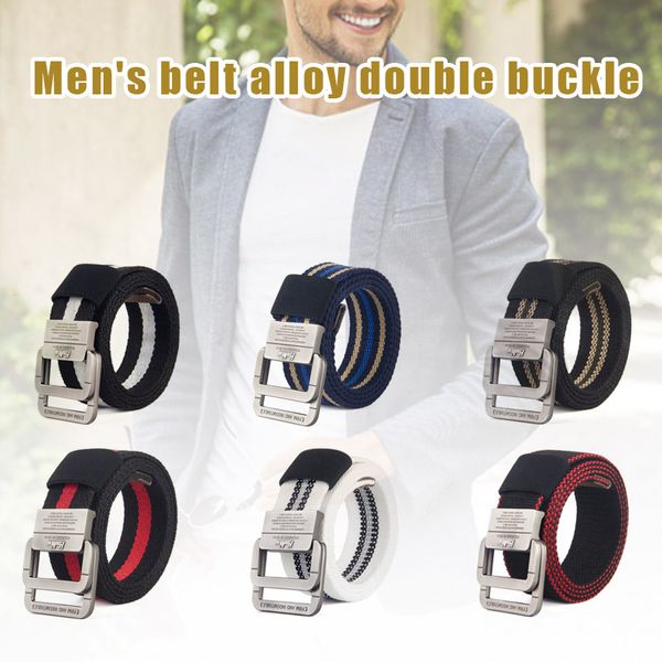 men belt nylon canvas belt outdoor sport double buckle durable cowboy pants xrq88, Black;brown
men belt nylon canvas belt outdoor sport double buckle durable cowboy pants xrq88, Black;brown