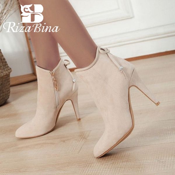 rizabina size 32-48 4 colors women ankle boots thin heels bowtie zipper bling women shoes sweet simple boots footwear, Black
rizabina size 32-48 4 colors women ankle boots thin heels bowtie zipper bling women shoes sweet simple boots footwear, Black