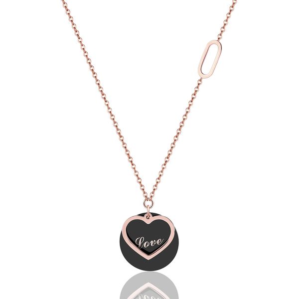 new arrival love letters in black circle above hollow heart woman pendant necklace stainless steel woman necklace gift of lover, Silver
new arrival love letters in black circle above hollow heart woman pendant necklace stainless steel woman necklace gift of lover, Silver