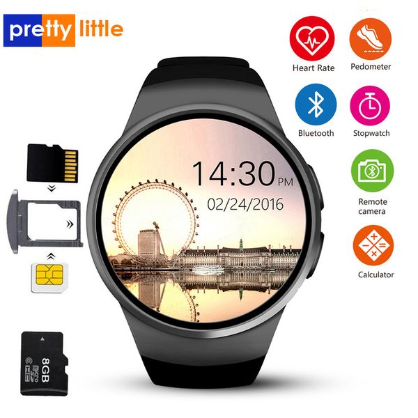 Kw18 Smart Watch Connected Wristwatch For Samsung Xiaomi Android Support Heart Rate Monitor Call Messager Smartwatch Phone