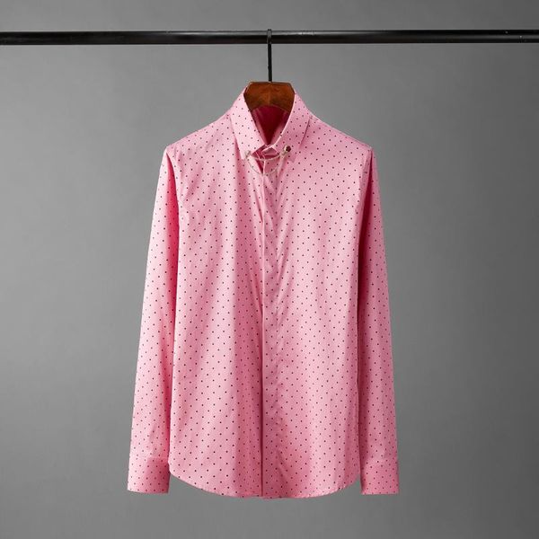 new rose red man shirts luxury polka dot printed long sleeve casual mens dress shirts plus size 4xl fashion slim fit male, White;black
new rose red man shirts luxury polka dot printed long sleeve casual mens dress shirts plus size 4xl fashion slim fit male, White;black