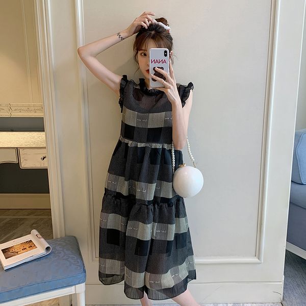 2020 summer maternity new two-piece dress suits petal sleeve stripe patchwork high waist ruffles dress with lining clothes set, White
2020 summer maternity new two-piece dress suits petal sleeve stripe patchwork high waist ruffles dress with lining clothes set, White