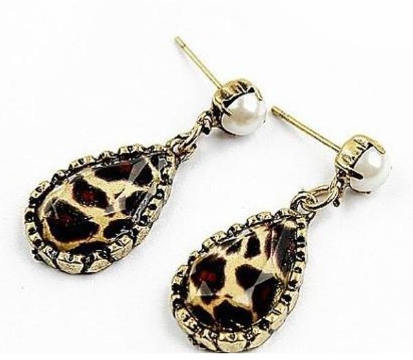 new arrive vintage leopard pearl earrings stud earrings with water drop, Silver
new arrive vintage leopard pearl earrings stud earrings with water drop, Silver