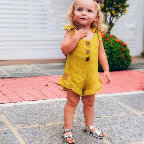 fashion summer toddler kids baby girl clothes sleeveless button ruffle romper jumpsuit overalls outfits t200721, Blue
fashion summer toddler kids baby girl clothes sleeveless button ruffle romper jumpsuit overalls outfits t200721, Blue