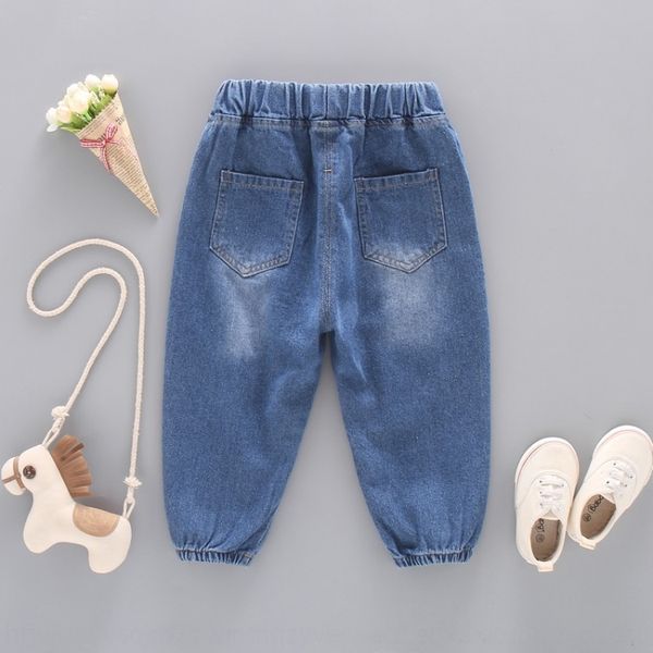 2020 new clothing autumn boys and girls pure jeans wear children's color korean children's clothing jeans fashion, Blue 
2020 new clothing autumn boys and girls pure jeans wear children's color korean children's clothing jeans fashion, Blue