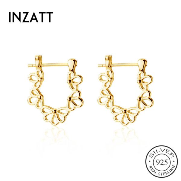 inzareal 925 sterling silver hollow flower hoop earrings for fashion woman geometric cute fine jewelry accessories gift, Golden;silver
inzareal 925 sterling silver hollow flower hoop earrings for fashion woman geometric cute fine jewelry accessories gift, Golden;silver