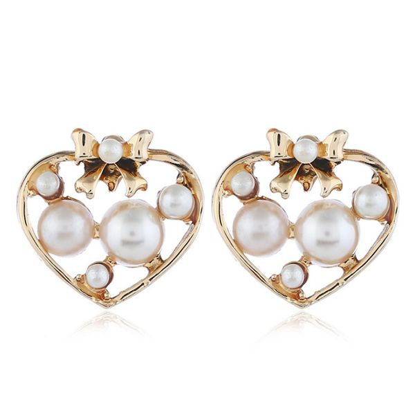 10 pairs gold plated love heart imitation pearl stud earrings for women with rhinestone romantic style jewelry, Golden;silver
10 pairs gold plated love heart imitation pearl stud earrings for women with rhinestone romantic style jewelry, Golden;silver