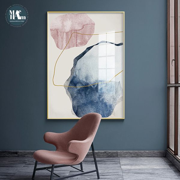 paintings abstract blue watercolor canvas print golden lines poster nordic wall art pictures on living room home decor
paintings abstract blue watercolor canvas print golden lines poster nordic wall art pictures on living room home decor