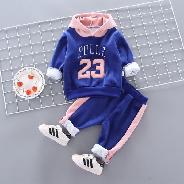 boys' golden velvet thickened sweater set children's new children's velvet coat sweater coat baby autumn suit fashion
