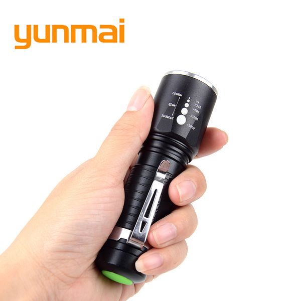 

flashlights torches powerful xm-l t6 3800lumens torch zoom 5 modes tactical lanterna rechargeable 3xaaa or 1x18650 hunting lights
