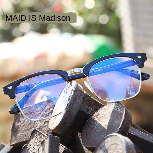tr men's and women's common plain classic anti-blue myopia frame myopia glasses glasses tr5017, Silver
tr men's and women's common plain classic anti-blue myopia frame myopia glasses glasses tr5017, Silver