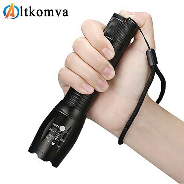 Altkomva Led Xml T6 Linterna Torch 1000 Lumens Outdoor Camping Powerful Waterproof Led , Use 18650 Bat