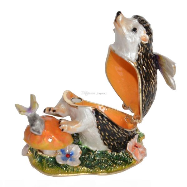 hedgehog trinket box ornament gift collectible figurines crystal jeweled collection enameled box, Black;white
hedgehog trinket box ornament gift collectible figurines crystal jeweled collection enameled box, Black;white