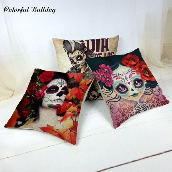 the dead sugar skull cushion cover gamer chair 45*45cm square woven linen decorate party living room sunset lumbar pillowcase
the dead sugar skull cushion cover gamer chair 45*45cm square woven linen decorate party living room sunset lumbar pillowcase