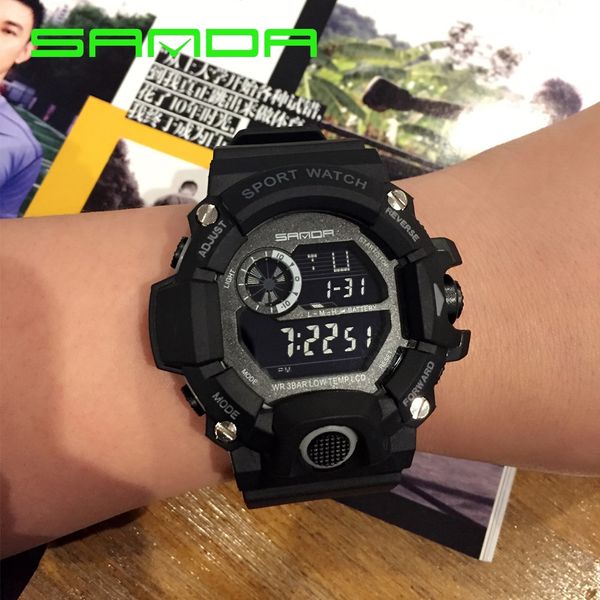 sanda waterproof sports electronic men's outdoor electronic watch fashion leisure light multifunctional student men's watch, Blue
sanda waterproof sports electronic men's outdoor electronic watch fashion leisure light multifunctional student men's watch, Blue