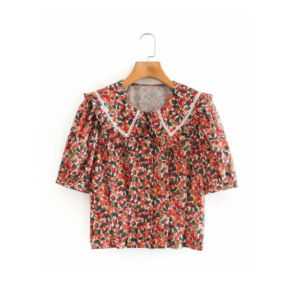 vintage fruit print sailor collar button decoration short shirts women summer fashion femme puff sleeve blouse slim s7529, White
vintage fruit print sailor collar button decoration short shirts women summer fashion femme puff sleeve blouse slim s7529, White