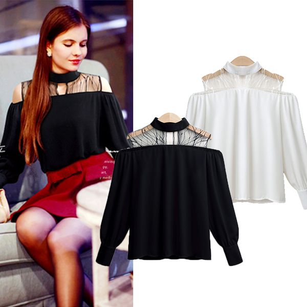 new women casual basic spring autumn lace chiffon blouse shirt hollow plus size xl~5xl, White
new women casual basic spring autumn lace chiffon blouse shirt hollow plus size xl~5xl, White