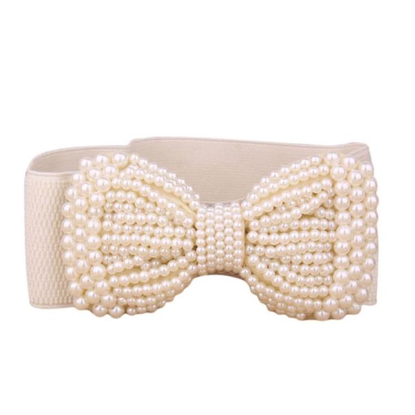 25# belt women white black belt fashion lady bowknot stretch elastic wide pearl waist belts cintos de mujer-30 3.1#10, Black;brown
25# belt women white black belt fashion lady bowknot stretch elastic wide pearl waist belts cintos de mujer-30 3.1#10, Black;brown