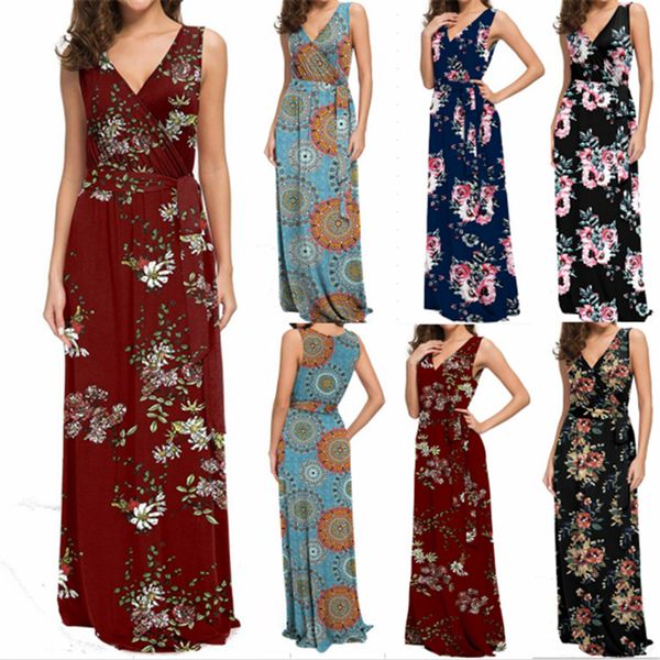 spot 2020 european-style spring and summer printed vest dress casual street sleeveless maxi dress, support mixed batch, Black;gray 
spot 2020 european-style spring and summer printed vest dress casual street sleeveless maxi dress, support mixed batch, Black;gray