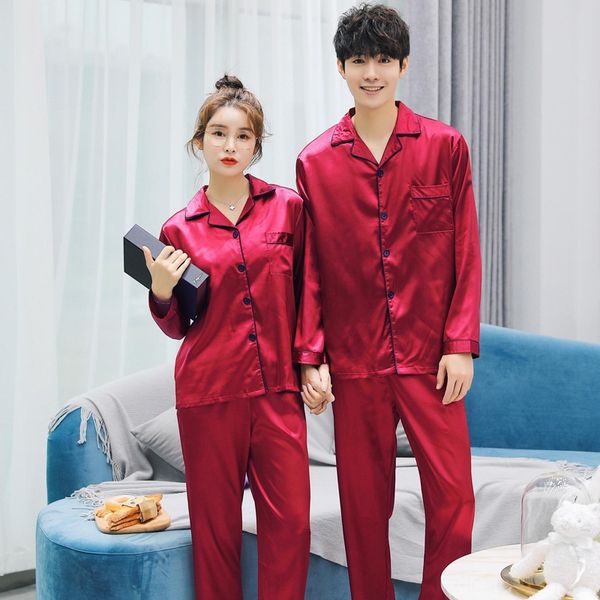 wedding simulation silk home clothes young men and women suit autumn long home clothes simulation pajamas sleeved couple pajamas, Blue;red
wedding simulation silk home clothes young men and women suit autumn long home clothes simulation pajamas sleeved couple pajamas, Blue;red