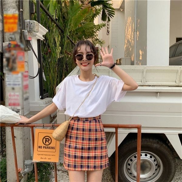 women high waist skirt stitching color lattice skirt slim temperament a line skirt simple female, Black
women high waist skirt stitching color lattice skirt slim temperament a line skirt simple female, Black