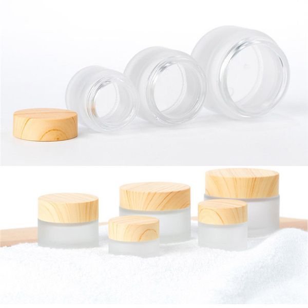 new 5g 10g 15g 30g 50g 100g frosted glass jar cream bottles round cosmetic jars hand face packing bottles jars with wood grain cover
new 5g 10g 15g 30g 50g 100g frosted glass jar cream bottles round cosmetic jars hand face packing bottles jars with wood grain cover