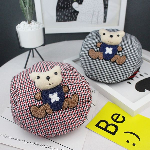 korean autumn children's men's and cap cap beret women's baby hat baby bear beret children's plaid hat, Yellow
korean autumn children's men's and cap cap beret women's baby hat baby bear beret children's plaid hat, Yellow