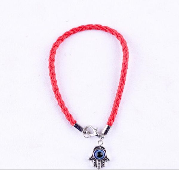 100pcs red leatheroid braided string kabbalah evil eye hamsa hand charms bracelets men and women leather lucky bracelet wy1420, Black
100pcs red leatheroid braided string kabbalah evil eye hamsa hand charms bracelets men and women leather lucky bracelet wy1420, Black