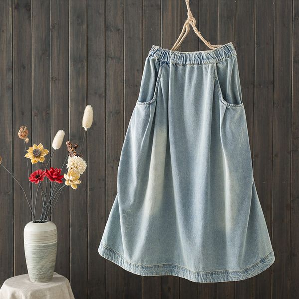 2020 spring and summer new simple denim skirts womens folds large size medium wild jeans skirt women casual mujer faldas k860, Black
2020 spring and summer new simple denim skirts womens folds large size medium wild jeans skirt women casual mujer faldas k860, Black