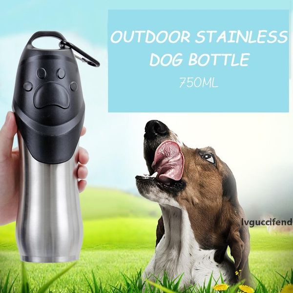 pet bottle 750 ml high capacity portable safety stainless steel dog cat drinking water bottle outdoors travel dog bowl dispenser t200101
pet bottle 750 ml high capacity portable safety stainless steel dog cat drinking water bottle outdoors travel dog bowl dispenser t200101