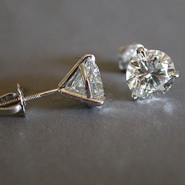 three-prong martini 1ct round diamond stud earrings 18k white gold bride wedding engagement jewelry gifts fast shipping, Golden;silver
three-prong martini 1ct round diamond stud earrings 18k white gold bride wedding engagement jewelry gifts fast shipping, Golden;silver