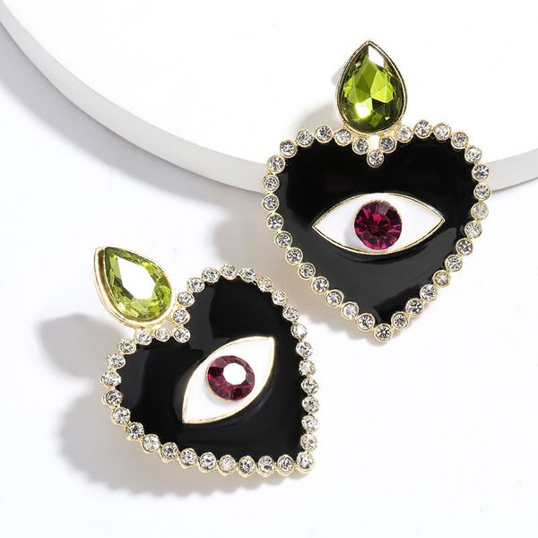 exaggerated personality alternative love-shaped eyes drop oil diamond earrings female temperament earrings, Golden
exaggerated personality alternative love-shaped eyes drop oil diamond earrings female temperament earrings, Golden