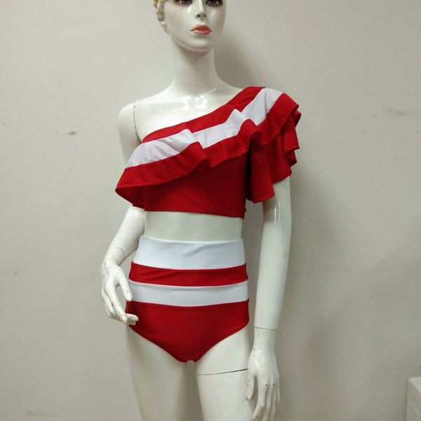 2019 new split women's cross-shoulder high waist 2019 new split swimsuit women's cross-shoulder high waist swimsuit, White;black 
2019 new split women's cross-shoulder high waist 2019 new split swimsuit women's cross-shoulder high waist swimsuit, White;black