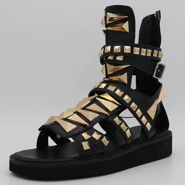 mens gladiator sandals hollow platform rivets punk sandals genuine leather summer ankle boots plus size black beach
mens gladiator sandals hollow platform rivets punk sandals genuine leather summer ankle boots plus size black beach