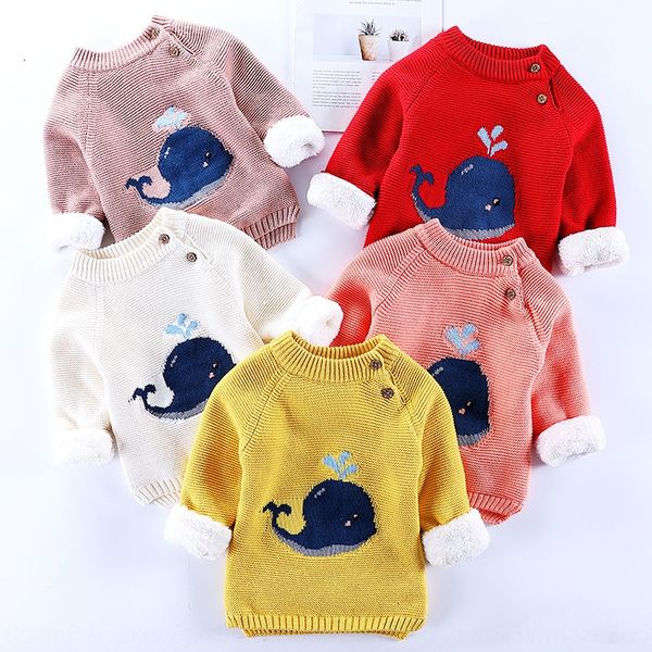 new korean style 2019 plus velvet children's pullover baby sweater whale pullover children's sweater, Blue
new korean style 2019 plus velvet children's pullover baby sweater whale pullover children's sweater, Blue