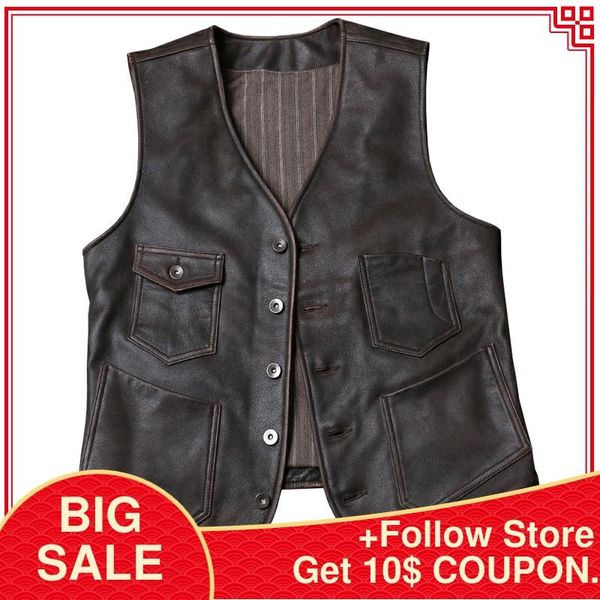men's vests 2021 vintage brown american style casual leather vest men plus size 4xl genuine cowhide spring slim fit short, Black;white
men's vests 2021 vintage brown american style casual leather vest men plus size 4xl genuine cowhide spring slim fit short, Black;white