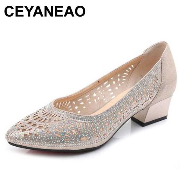 ceyaneao new hollow microfiber leather rhinestone summer shoes women thick sandals with high heel sandals big size women, Black
ceyaneao new hollow microfiber leather rhinestone summer shoes women thick sandals with high heel sandals big size women, Black