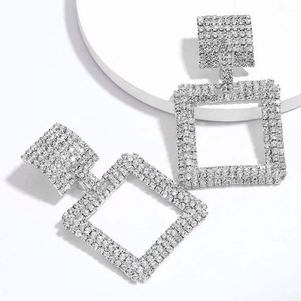 earrings2020 multilayer square alloy diamond rhinestone earrings super flash claw chain earring, Golden
earrings2020 multilayer square alloy diamond rhinestone earrings super flash claw chain earring, Golden