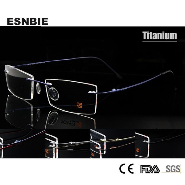 esnbie prescription optical frame men women lightweight memory flexible rimless titanium eyeglass frames for men, Black
esnbie prescription optical frame men women lightweight memory flexible rimless titanium eyeglass frames for men, Black