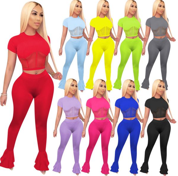 2020 women flare pants mesh two piece outfits new style women tight trousers 2 pieces pleated long pants sets ty6186, Gray
2020 women flare pants mesh two piece outfits new style women tight trousers 2 pieces pleated long pants sets ty6186, Gray