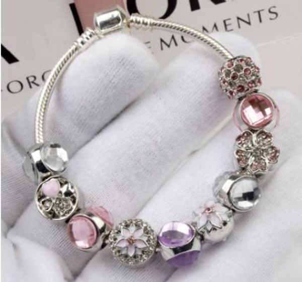 uspecial 925sterling silver pink & purple sparkling drops flower bracelet crystal european charm beads fits pandora charm bracelets & bangle, Golden;silver
uspecial 925sterling silver pink & purple sparkling drops flower bracelet crystal european charm beads fits pandora charm bracelets & bangle, Golden;silver