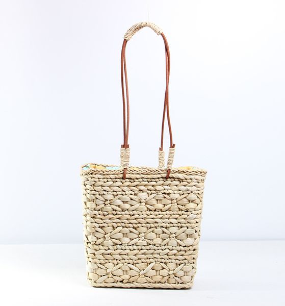 designer bag new simple fashionable hand-made corn skin cowhide canvas single shoulder lady's straw woven bag beach bag
designer bag new simple fashionable hand-made corn skin cowhide canvas single shoulder lady's straw woven bag beach bag