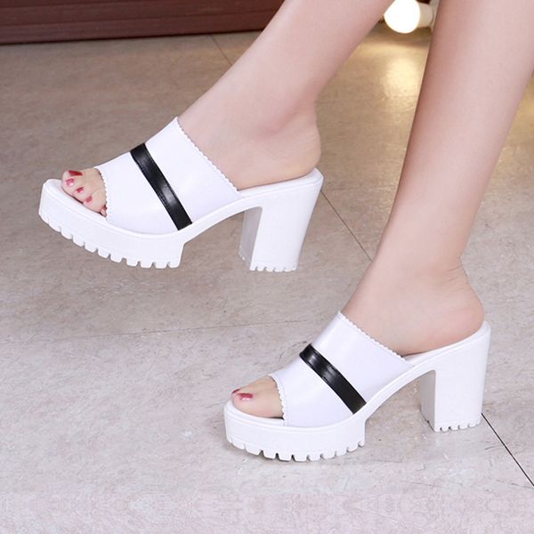big size 32-43 block heels platform shoes women slippers summer 2020 stripe leather slides woman high heels slipper wedding shoe, Black
big size 32-43 block heels platform shoes women slippers summer 2020 stripe leather slides woman high heels slipper wedding shoe, Black