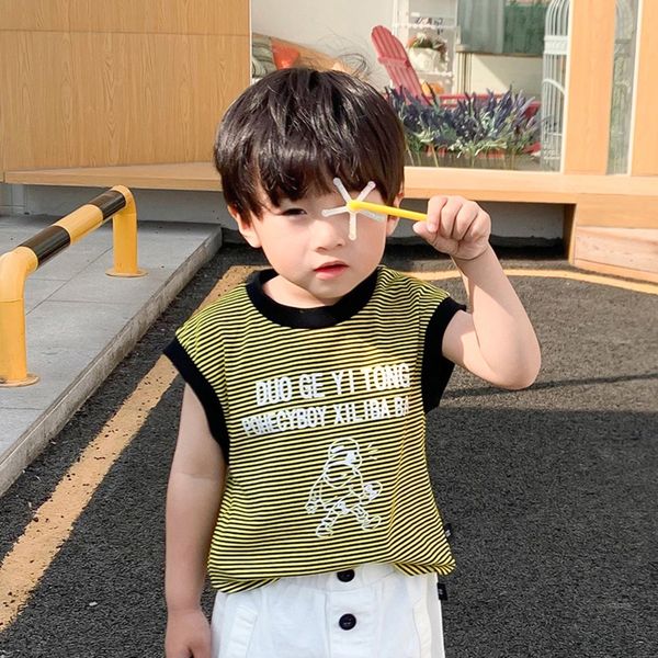 children's knitted 2020 summer new korean style casual boy's baby striped sleeveless vest vest fashion, Blue
children's knitted 2020 summer new korean style casual boy's baby striped sleeveless vest vest fashion, Blue