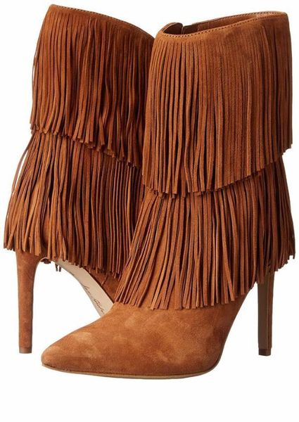 stunning2020 tassel sale high heel short handmade women's pointed ankle boots tassels shoes, Black
stunning2020 tassel sale high heel short handmade women's pointed ankle boots tassels shoes, Black