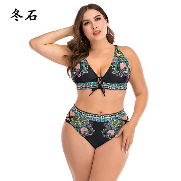 women's swimwear 2021 print plus size bikini set women high waist swimsuit 4xl fat feminine big bra two piece push up beach wear for 10, White;black
women's swimwear 2021 print plus size bikini set women high waist swimsuit 4xl fat feminine big bra two piece push up beach wear for 10, White;black
