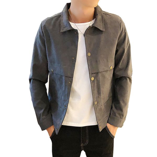 autumn men's jacket coats long casaco 2020 men's jacket trend personality simple tide brand solid color suede men, Black;brown
autumn men's jacket coats long casaco 2020 men's jacket trend personality simple tide brand solid color suede men, Black;brown