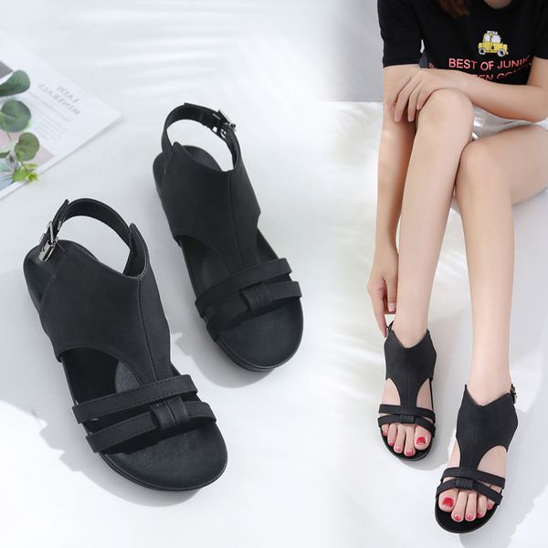 comfort shoes for women low sandals woman leather 2020 women's suit female beige wedge summer heels open toe buckle, Black
comfort shoes for women low sandals woman leather 2020 women's suit female beige wedge summer heels open toe buckle, Black
